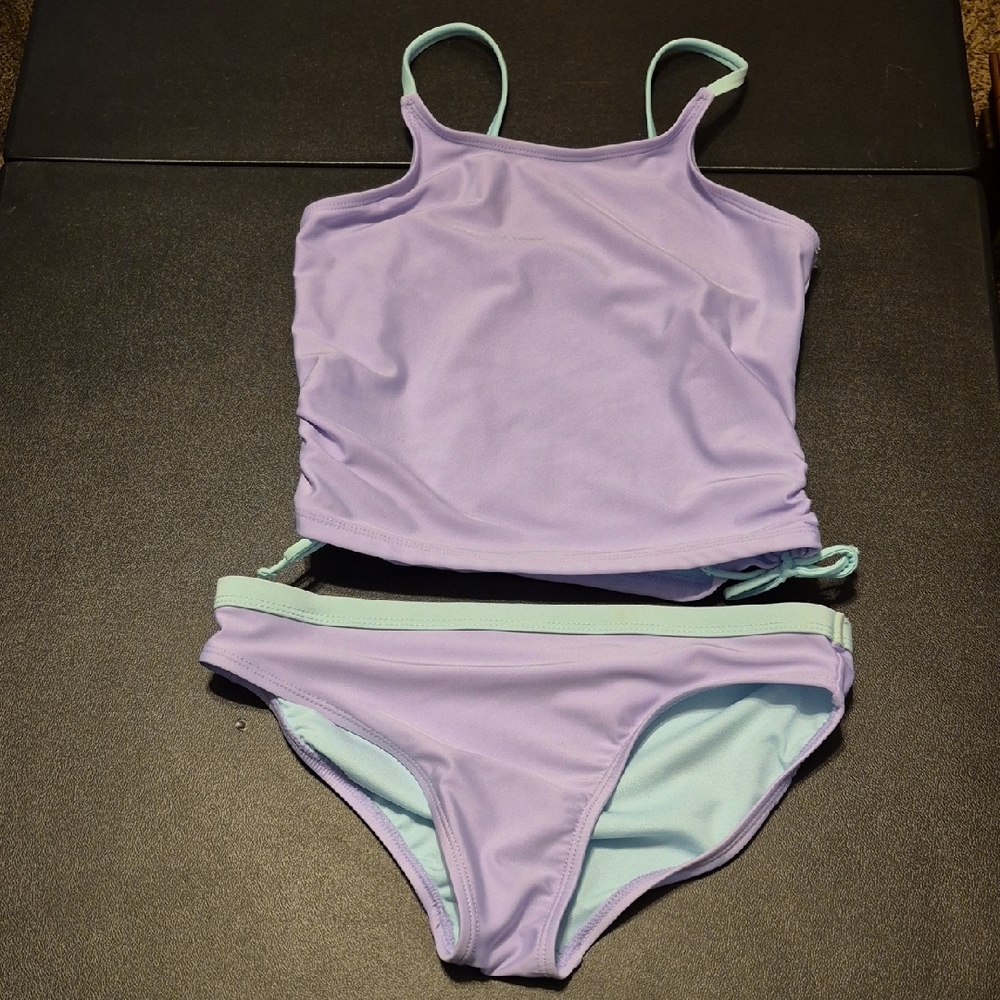 Chic Kids Bikini Set in Purple and Light Green